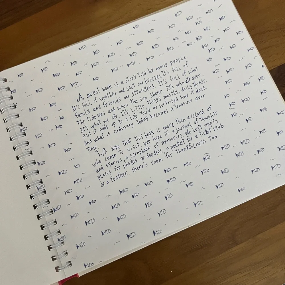 Guest Book, beach house, never used, like new